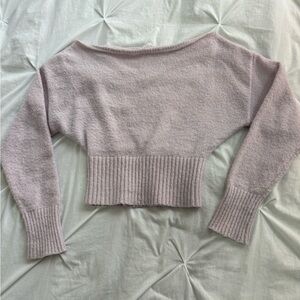 Soft pink Cropped one shoulder Sweater